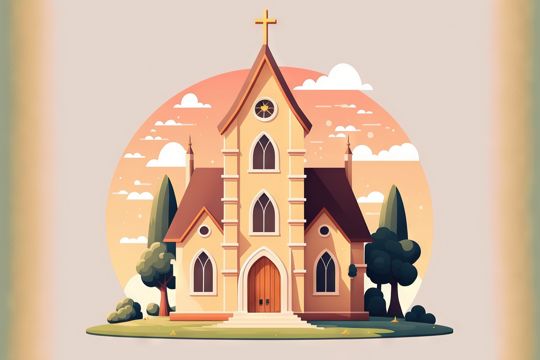 church icon illustration design